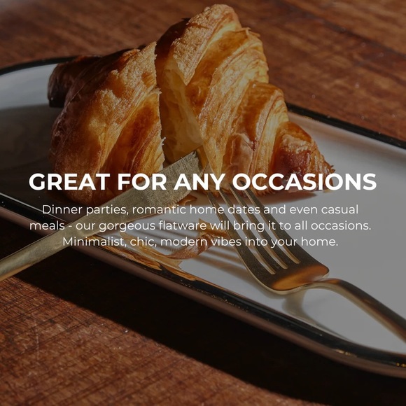 - 24-Piece Gold Silverware Set Gold Utensils Set for 6, Gold Spoons… - Picture 9 of 16